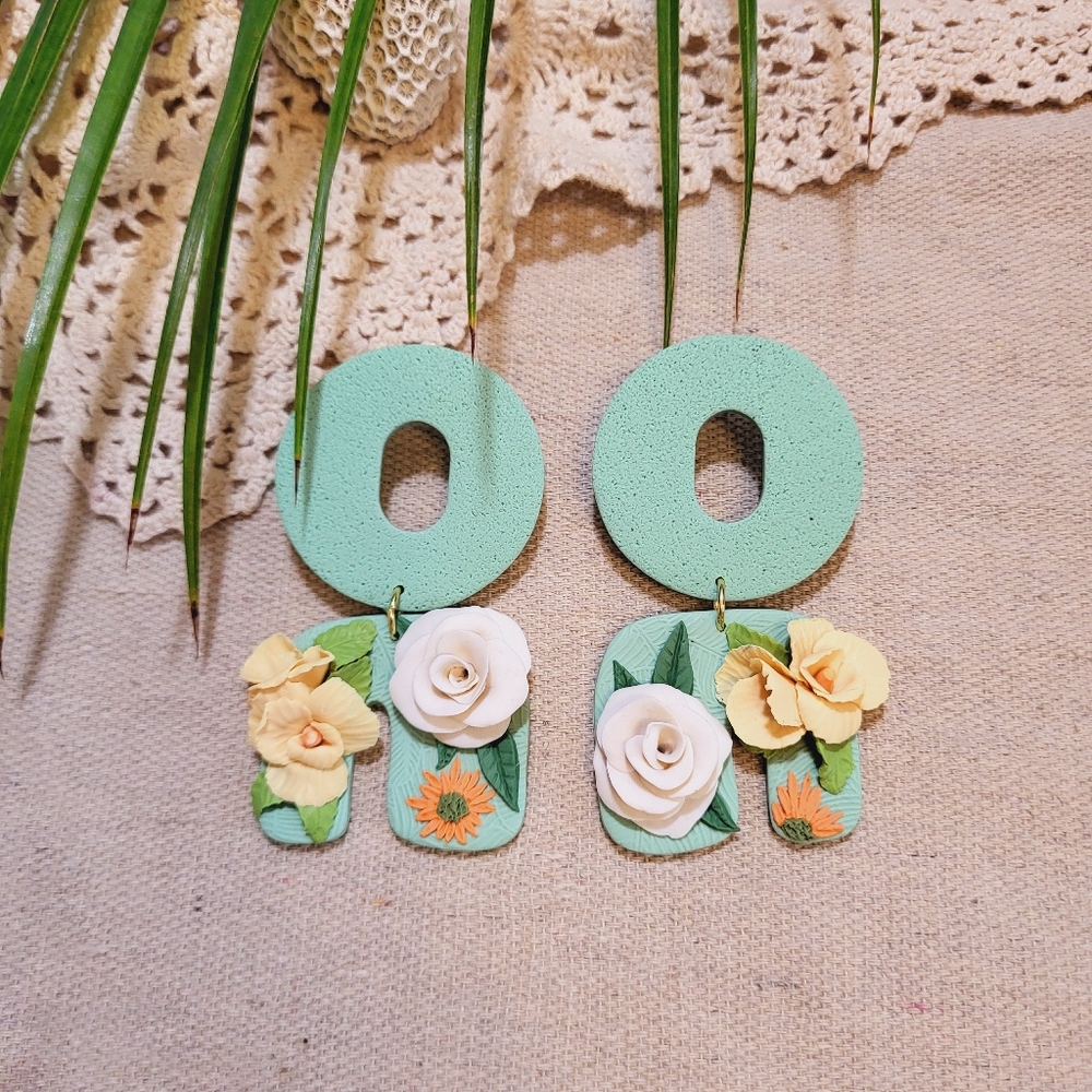 Polymer clay earrings